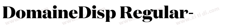DomaineDisp Regular字体转换